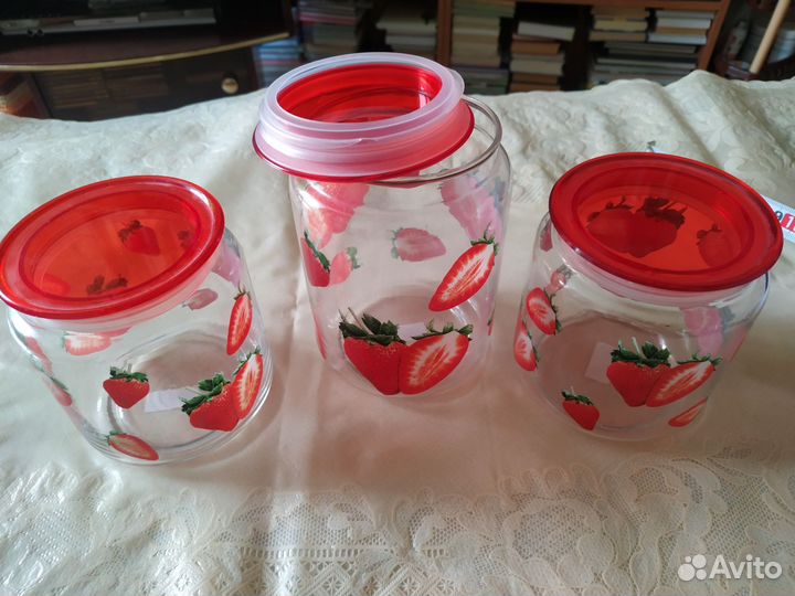 Банки для хранения Olaff, стекло, комплект