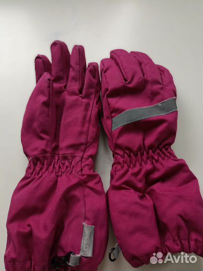 Перчатки непромокаемые для девочки 7-8 лет