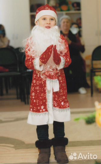Костюм Деда Мороза для мальчика 110-116 см