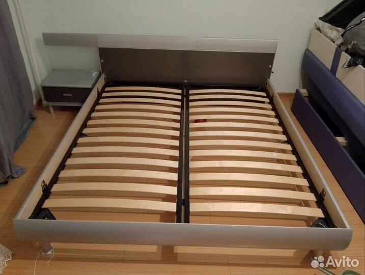 Кровать двухспальная бу 180 200 без матраса