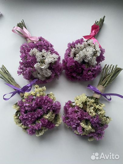 Мини букеты из статицы сухоцвет