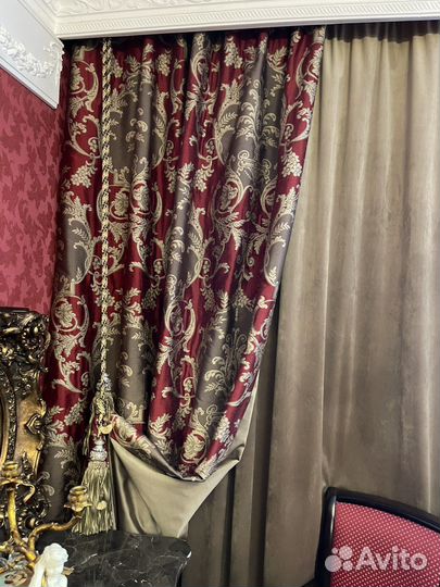 Винтажные шторы под шёлк
