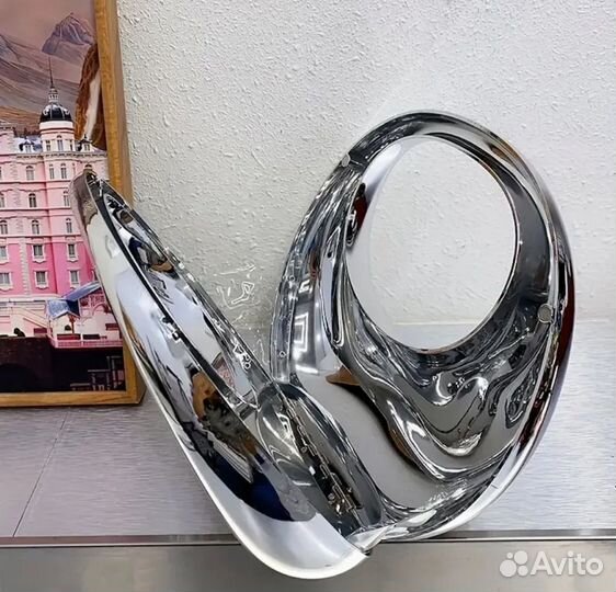 Сумка женская хобо серебро