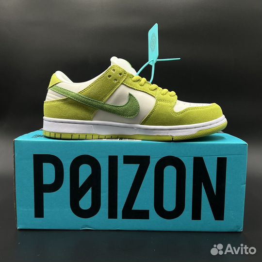 Кроссовки Nike sb dunk low green apple