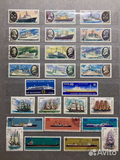 Почтовые марки корабли (флот)