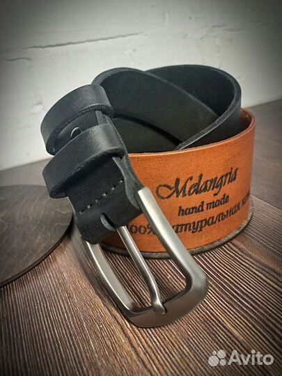 Мужской кожаный ремень ручной работы