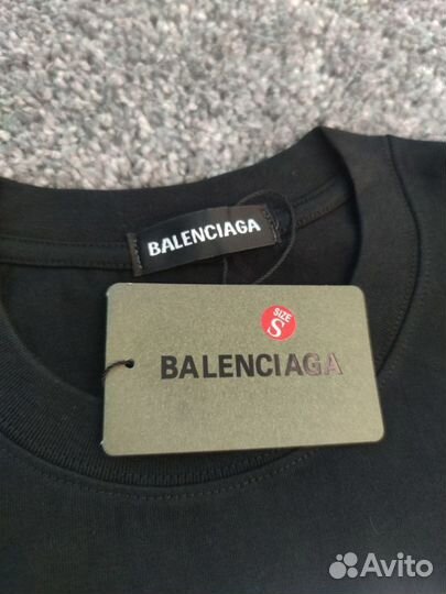 Balenciaga футболки BB черная