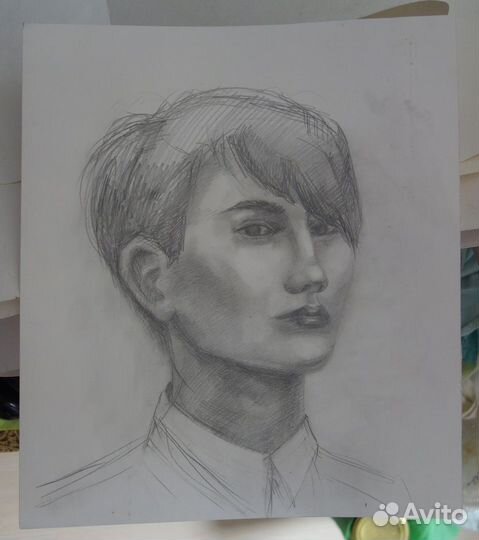 Два академических рисунка и наброски-этюды