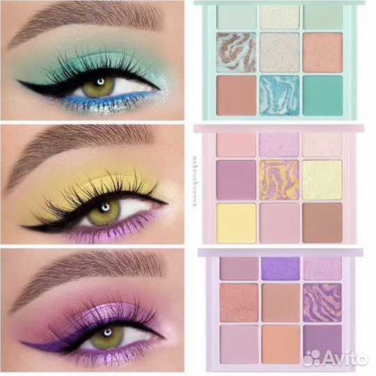 Палетка теней huda beauty pastels Rose
