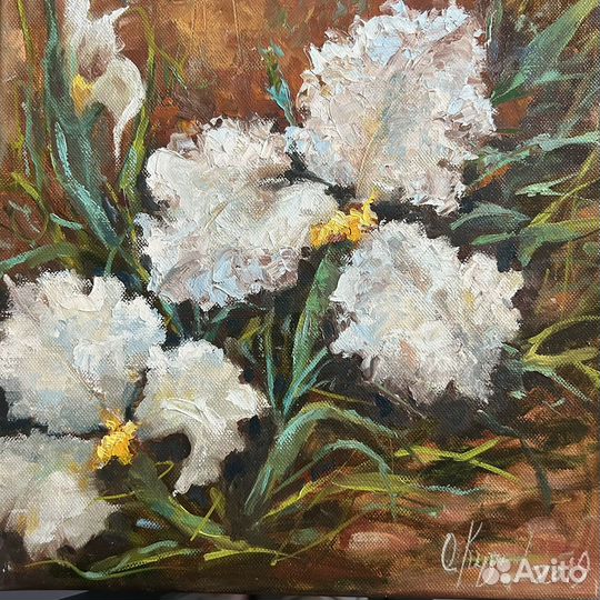 Картина маслом на холсте цветы