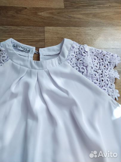 Блузка белая школьная 152