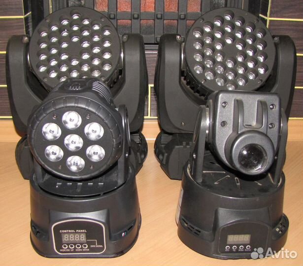Головы LED 4шт Pro светомузыка Rgbw микрофон DMX