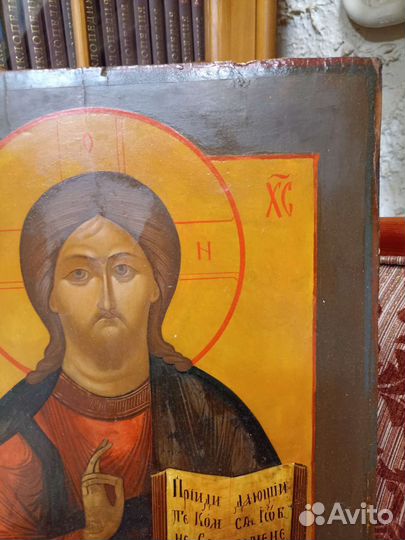 Икона старинная Храмовая (Спас)