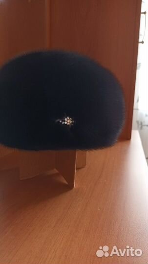 Берет женский норковый мягкий