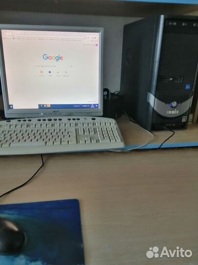 Компьютер: системный блок и монитор