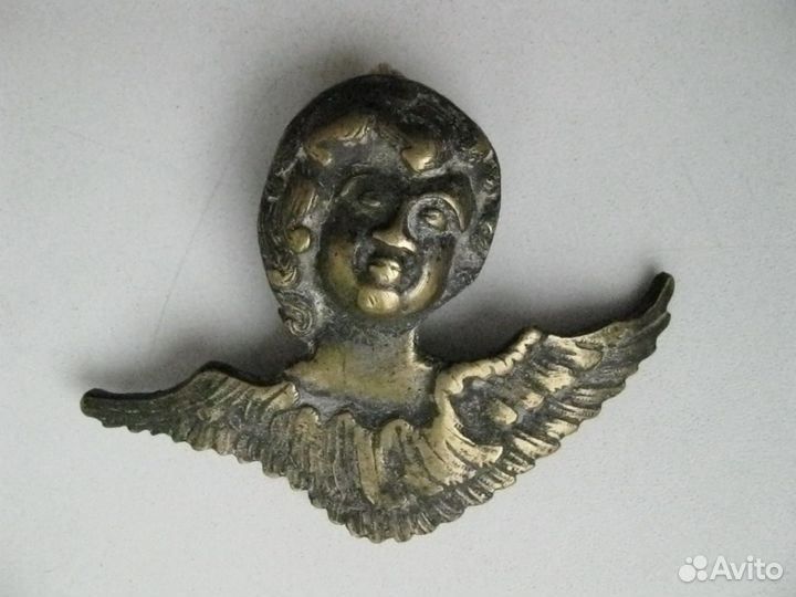 Старинные иконы. Херувим 18 век. Бронза.Редкость