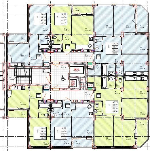 1-к. квартира, 44,6 м², 16/18 эт.
