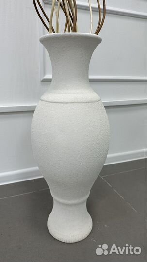 Ваза белая напольная большая