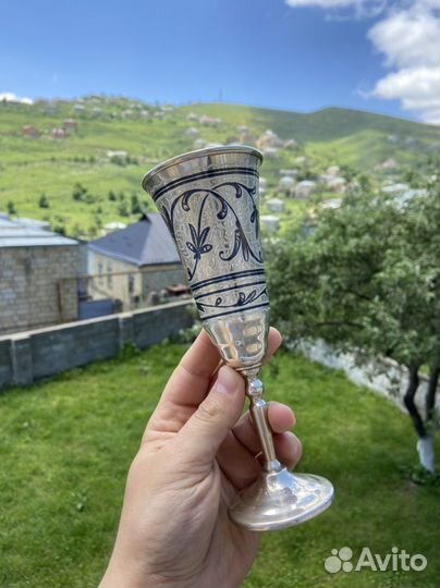 Серебряный фужер 875 пробы