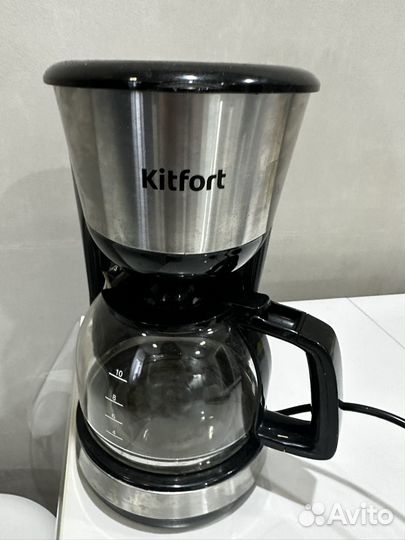 Кофеварка капельная kitfort+ кофемолка элек