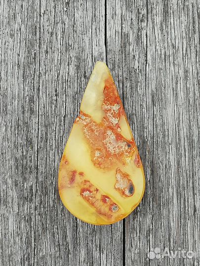 Вставка для кулона Янтарь Натуральный