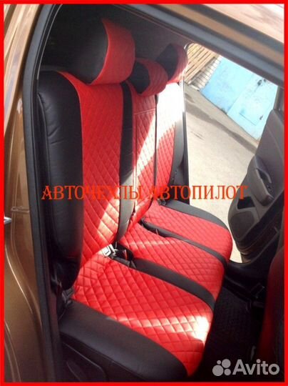 Чехлы Автопилот Kia Sportage 4 из экокожи Ромб