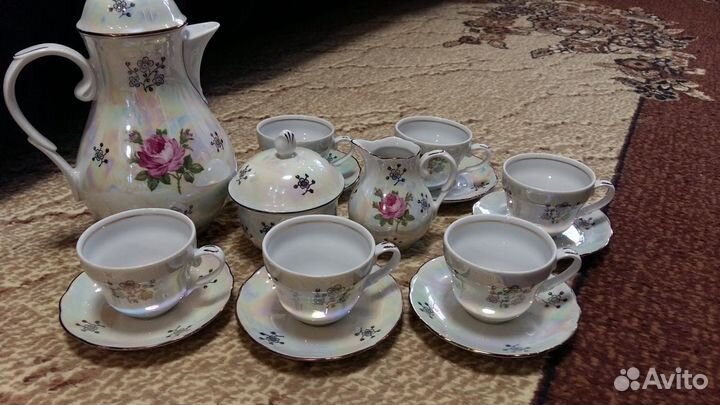 Кофейный сервиз мокко «Роза»