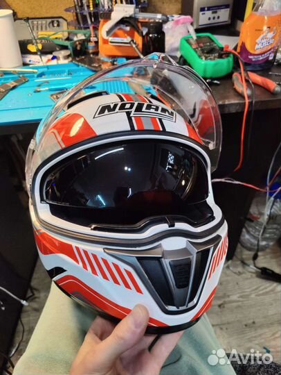 Мото шлем nolan n86 с гарнитурой