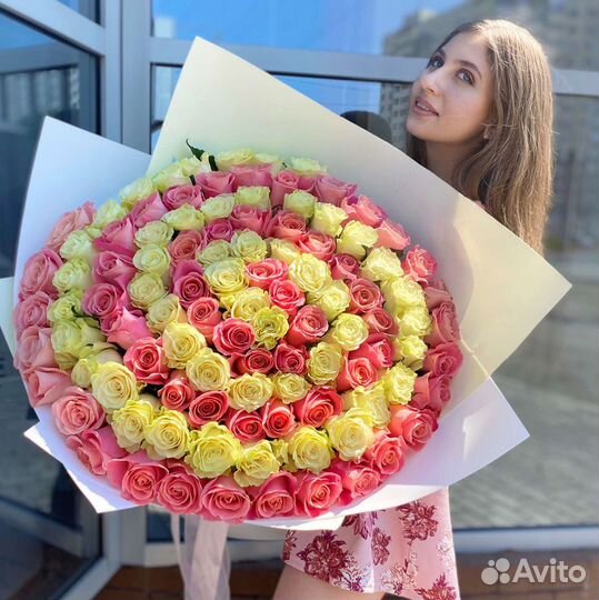 Букет из 101 розы эквадор