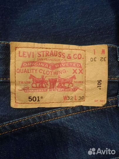 Джинсы Levis 501 W31 L30