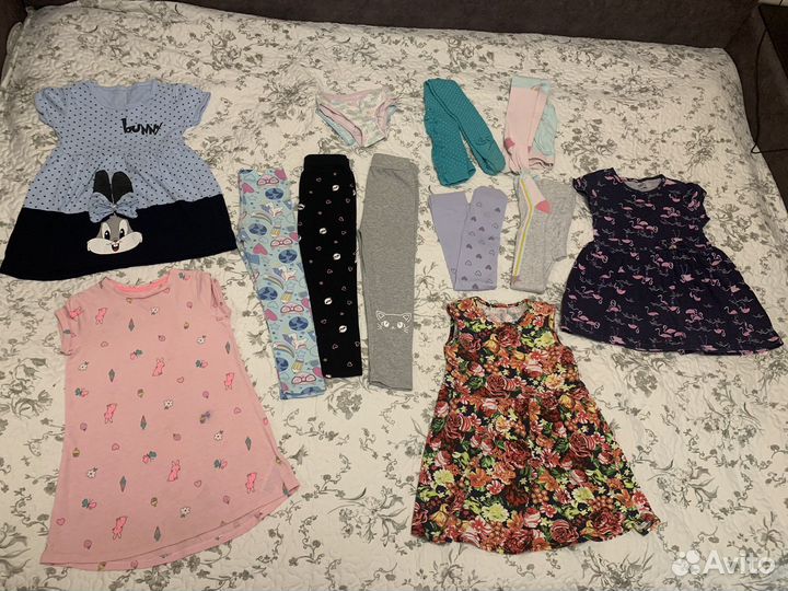 Большой пакет вещей на девочку 4-5 лет