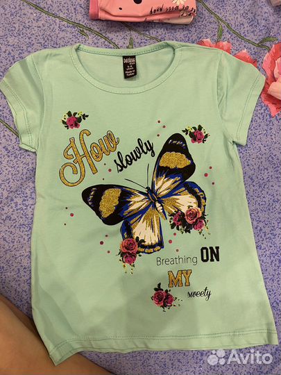 Пакет новых вещей на девочку 110-116 размер