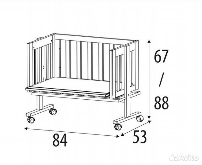 Колыбель micuna cododo (приставная кроватка)