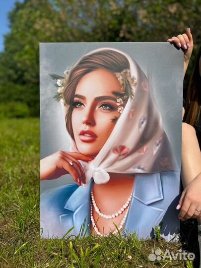 Портрет по фото, картина на холсте