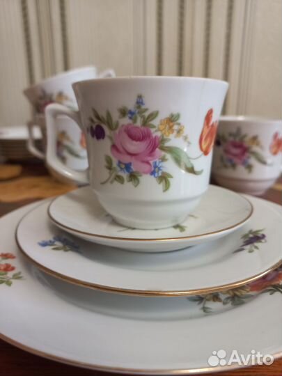 Винтажная чайная четверка ГДР