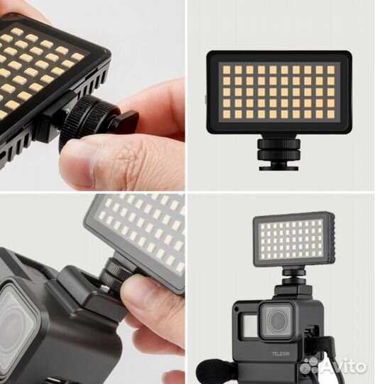 Накамерный cвет Telesin LED Light 50 для GoPro