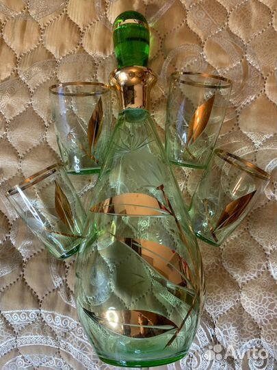 График с рюмками Чехословакия винтажный