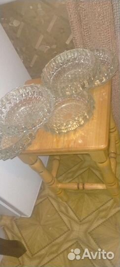 Шесть хрустальных пепельниц СССР