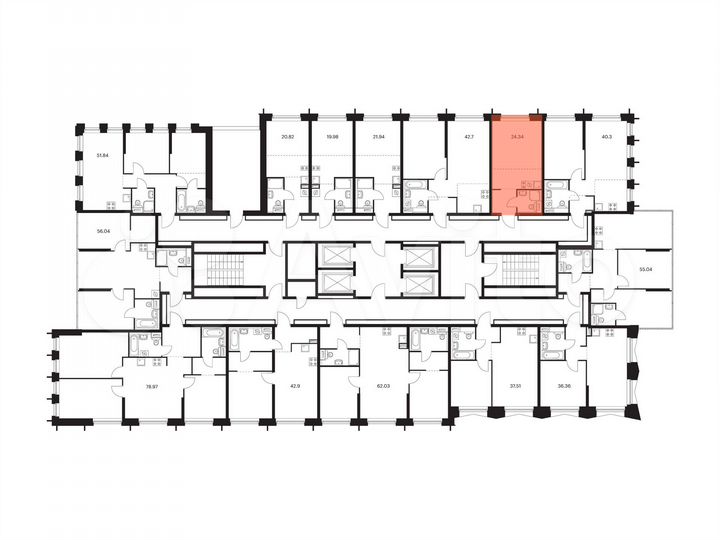 Квартира-студия, 24,3 м², 9/32 эт.