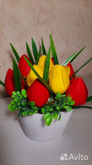 Букет тюльпанов из мыла