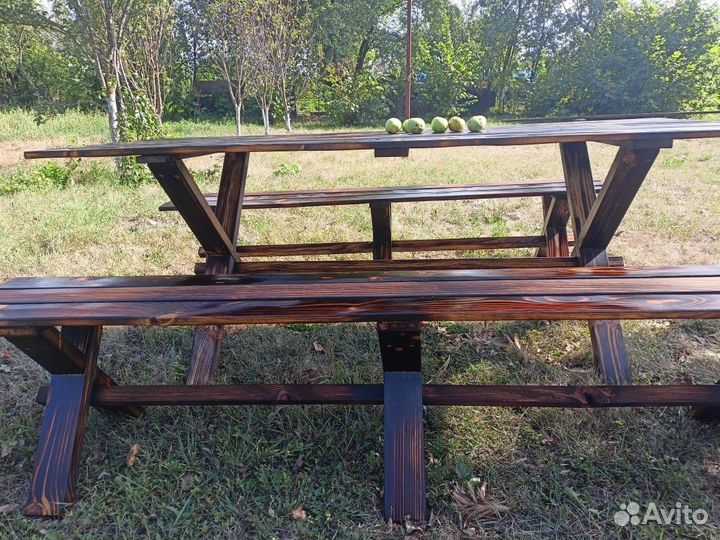 Стол и скамейки