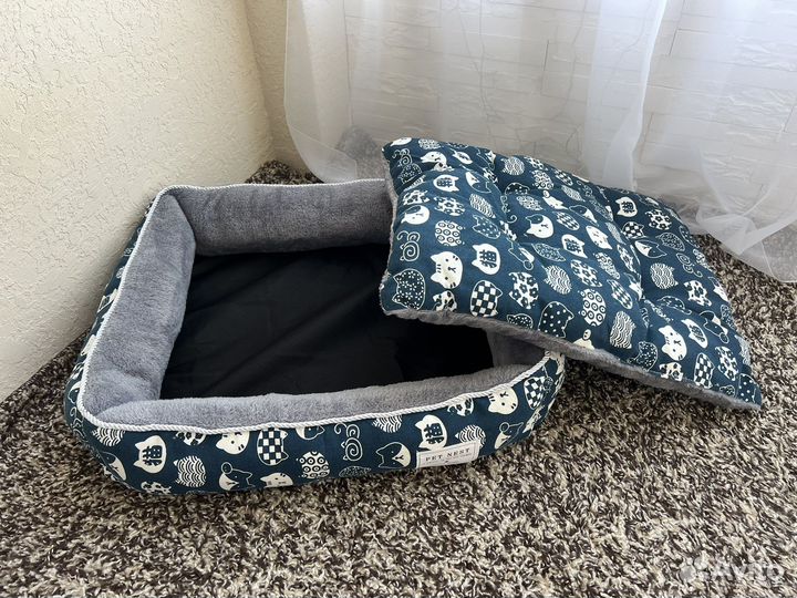 Домик лежанка для кошки и собаки новая 60*50