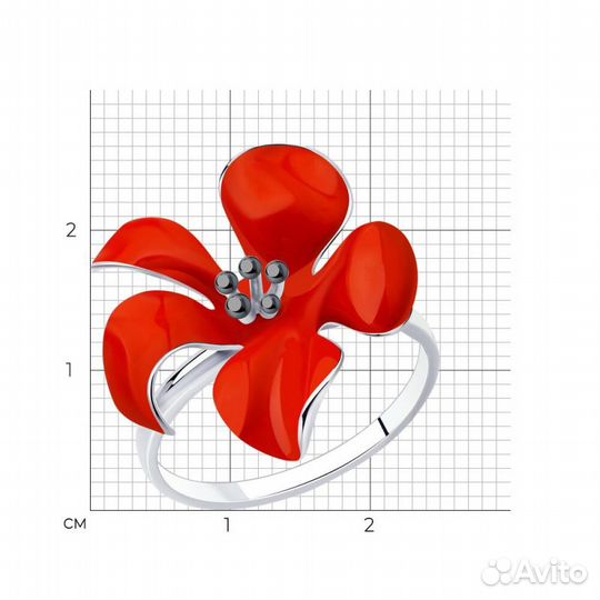 Серебряное Кольцо с керамикой