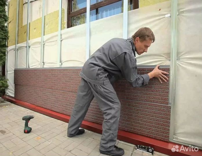 Строительные работы, бригада строителей