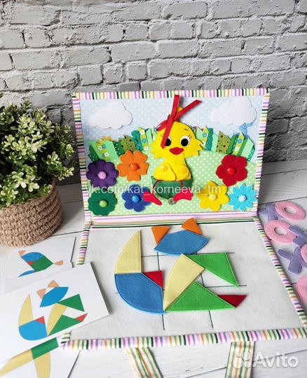 Фетровая книга Планшет из фетра для детей