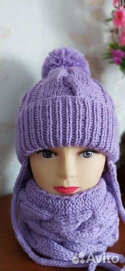 Шапочка и снуд - ог. 48-55 см