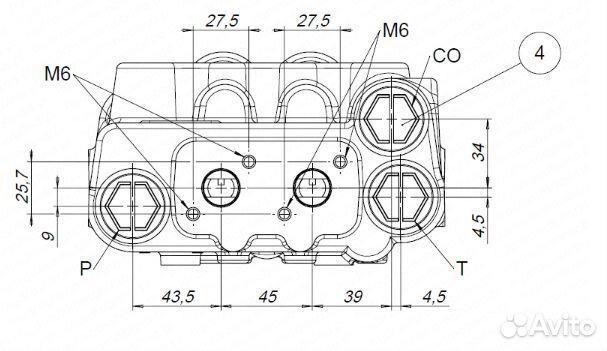 Оригинальный 2-х секционный гидравлический коллект