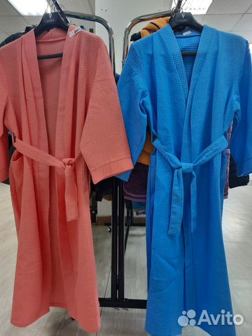 Новые вафельные халаты для бани