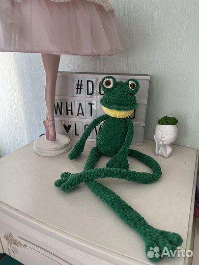 Лягушка игрушка интерьер плюшевая ручная работа