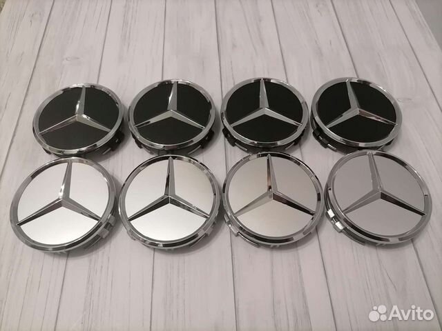 Колпачки Заглушки на диски оригинал Mercedes 75 мм